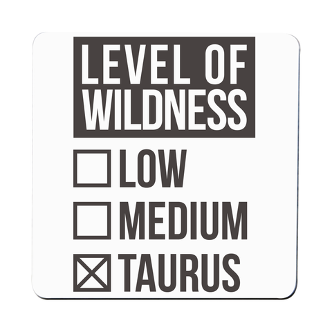 Taurus sign zodiac wild coaster drink mat Set of 2