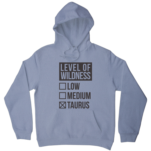 Taurus sign zodiac wild hoodie Grey