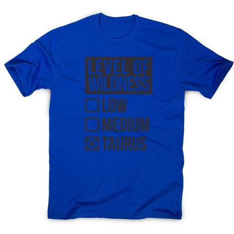 Taurus sign zodiac wild men's t-shirt Blue
