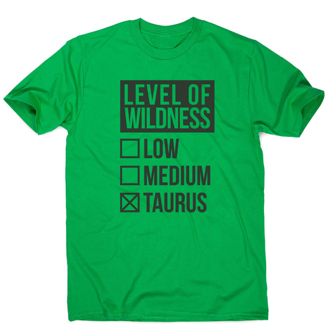 Taurus sign zodiac wild men's t-shirt Green