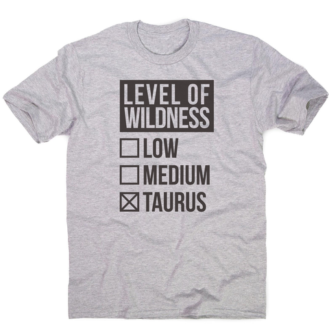 Taurus sign zodiac wild men's t-shirt Grey