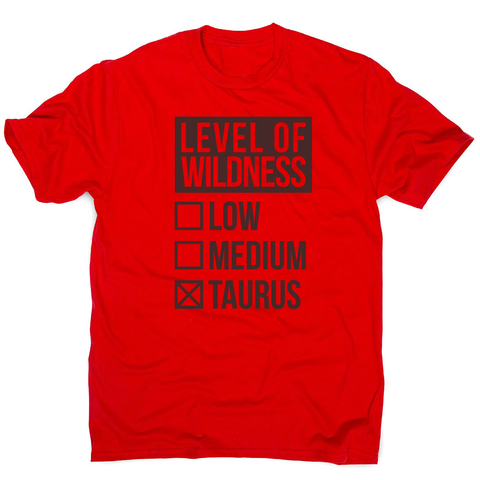 Taurus sign zodiac wild men's t-shirt Red