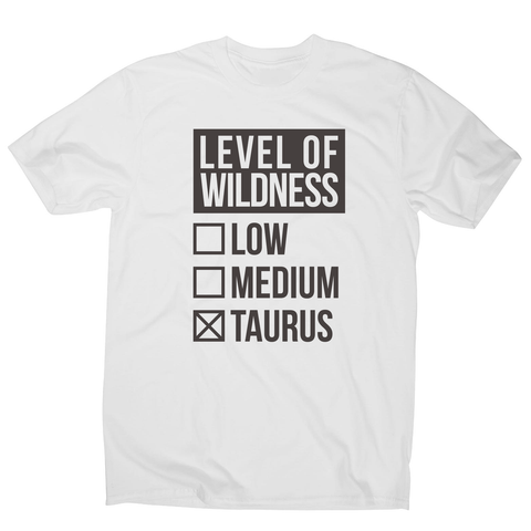 Taurus sign zodiac wild men's t-shirt White