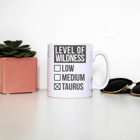 Taurus sign zodiac wild mug coffee tea cup White