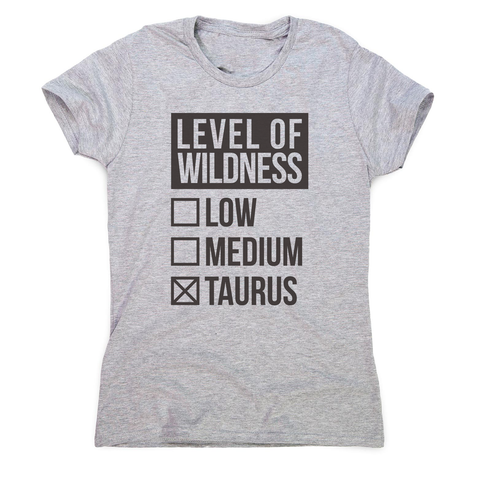 Taurus sign zodiac wild women's t-shirt Grey