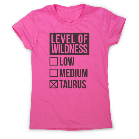 Taurus sign zodiac wild women's t-shirt Pink