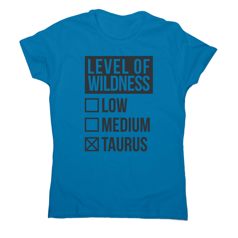 Taurus sign zodiac wild women's t-shirt Sapphire