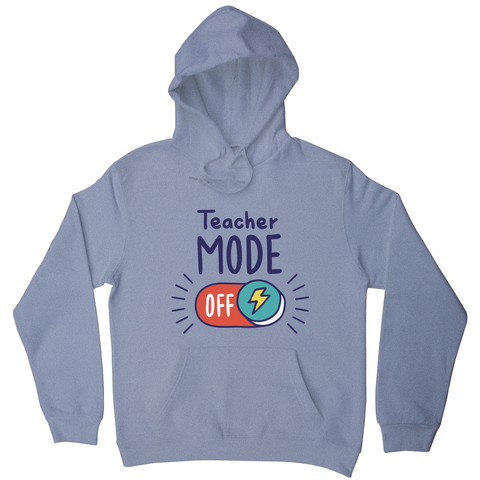 Teacher mode on education hoodie Grey