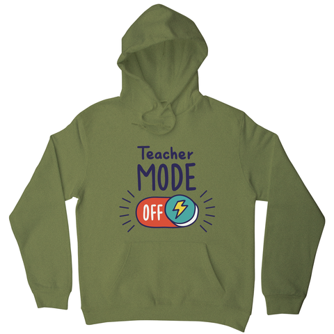 Teacher mode on education hoodie Olive Green