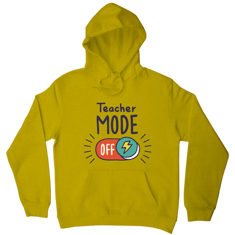 Teacher mode on education hoodie Yellow