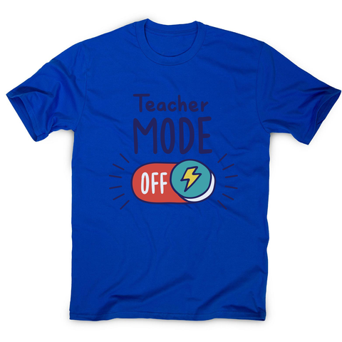 Teacher mode on education men's t-shirt Blue