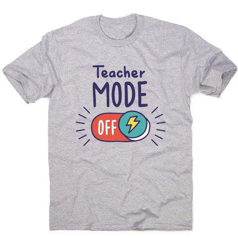 Teacher mode on education men's t-shirt Grey