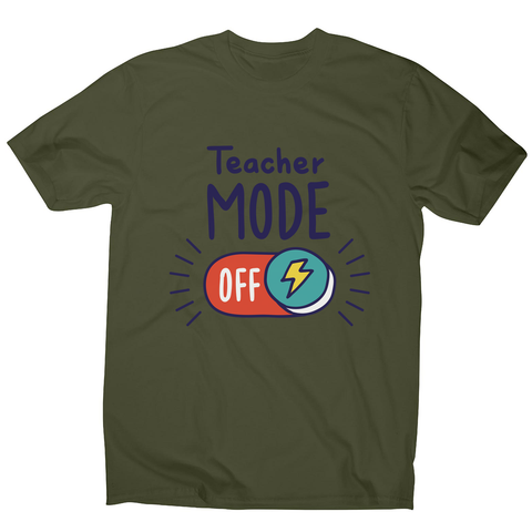 Teacher mode on education men's t-shirt Military Green
