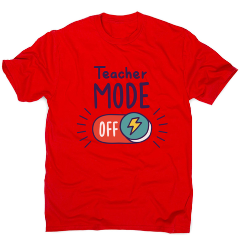 Teacher mode on education men's t-shirt Red