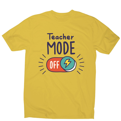 Teacher mode on education men's t-shirt Yellow