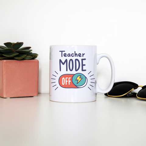 Teacher mode on education mug coffee tea cup White