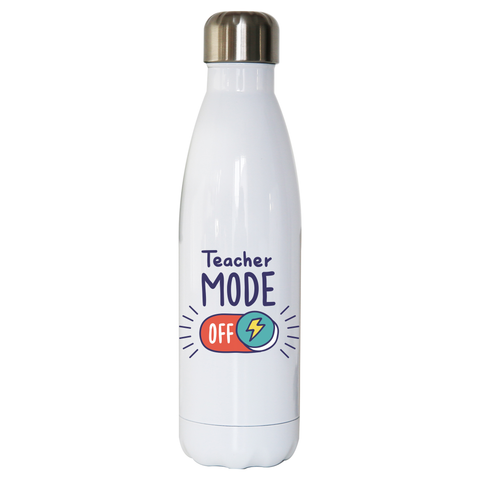 Teacher mode on education water bottle stainless steel reusable White