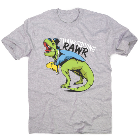 Thanksgiving dinosaur funny design t-shirt men's - Graphic Gear