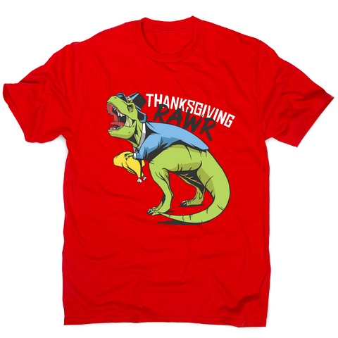Thanksgiving dinosaur funny design t-shirt men's - Graphic Gear