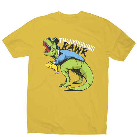Thanksgiving dinosaur funny design t-shirt men's - Graphic Gear