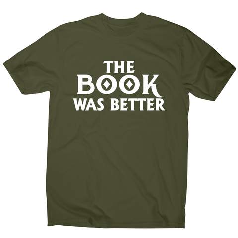 The book was better funny reading film movie t-shirt men's - Graphic Gear
