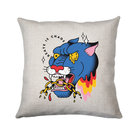 Trippy panther tattoo cushion 40x40cm Cover +Inner