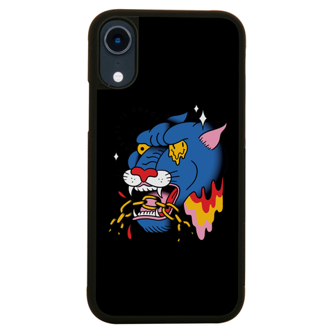 Trippy panther tattoo iPhone case iPhone XR