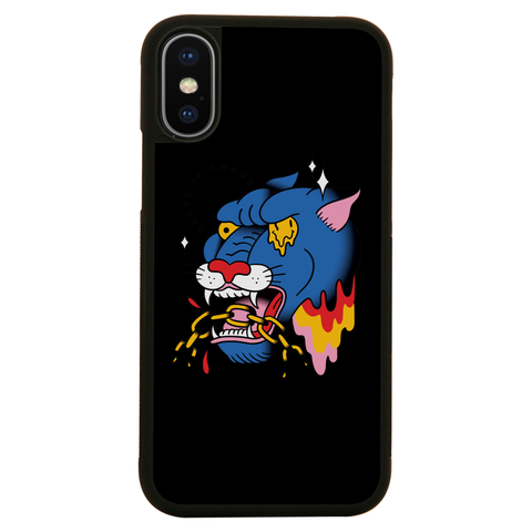 Trippy panther tattoo iPhone case iPhone XS