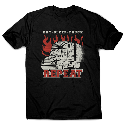 Truck transport routine men's t-shirt Black