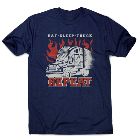 Truck transport routine men's t-shirt Navy