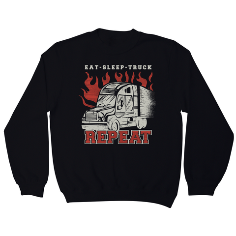 Truck transport routine sweatshirt Black