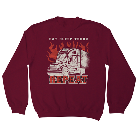 Truck transport routine sweatshirt Burgundy