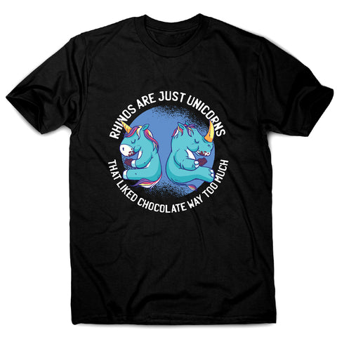 Unicorn and rhino graphic - funny men's t-shirt - Graphic Gear