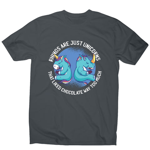 Unicorn and rhino graphic - funny men's t-shirt - Graphic Gear