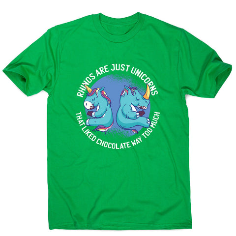 Unicorn and rhino graphic - funny men's t-shirt - Graphic Gear