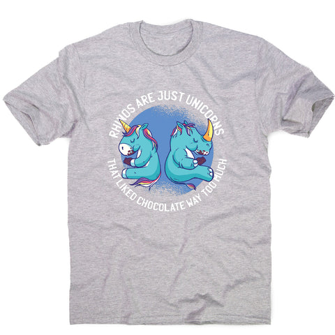 Unicorn and rhino graphic - funny men's t-shirt - Graphic Gear