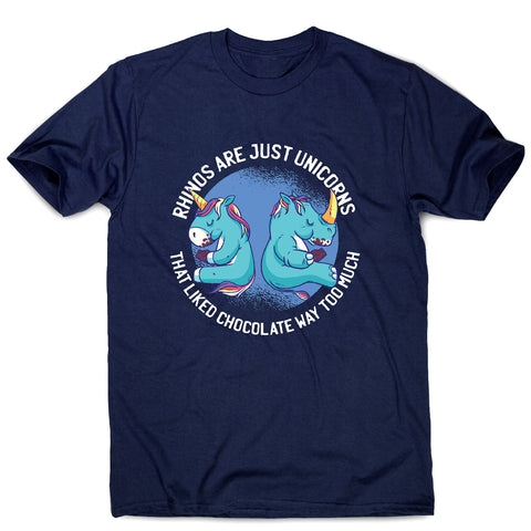 Unicorn and rhino graphic - funny men's t-shirt - Graphic Gear