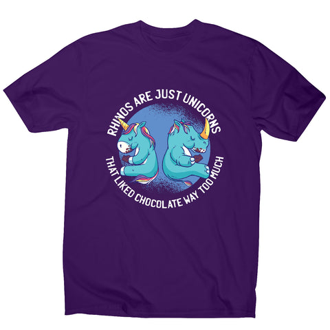 Unicorn and rhino graphic - funny men's t-shirt - Graphic Gear