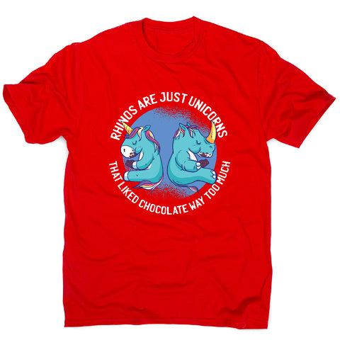 Unicorn and rhino graphic - funny men's t-shirt - Graphic Gear