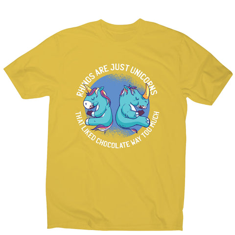 Unicorn and rhino graphic - funny men's t-shirt - Graphic Gear