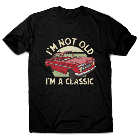 Vintage car classic quote men's t-shirt Black
