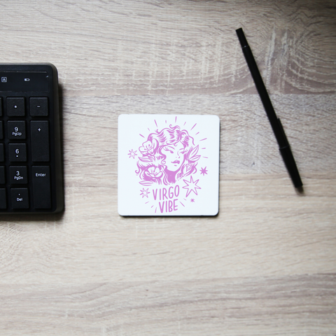 Virgo zodiac coaster drink mat Set of 2