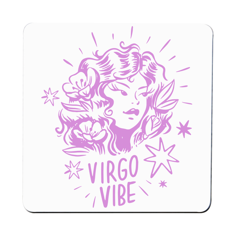 Virgo zodiac coaster drink mat Set of 2