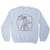 Vitruvian man guitar sweatshirt White