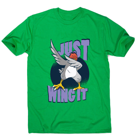 Wing it bird - funny men's t-shirt - Graphic Gear