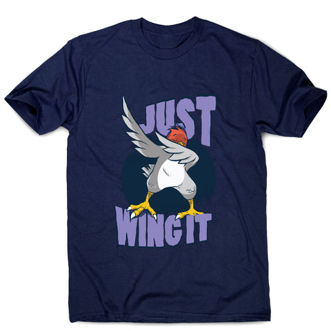 Wing it bird - funny men's t-shirt - Graphic Gear