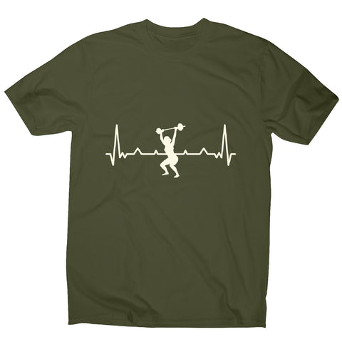 Workout heartbeat - men's funny premium t-shirt - Graphic Gear