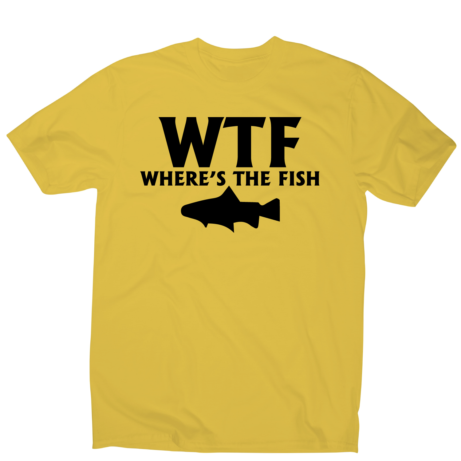 Wtf where's the fish funny fishing t-shirt men's