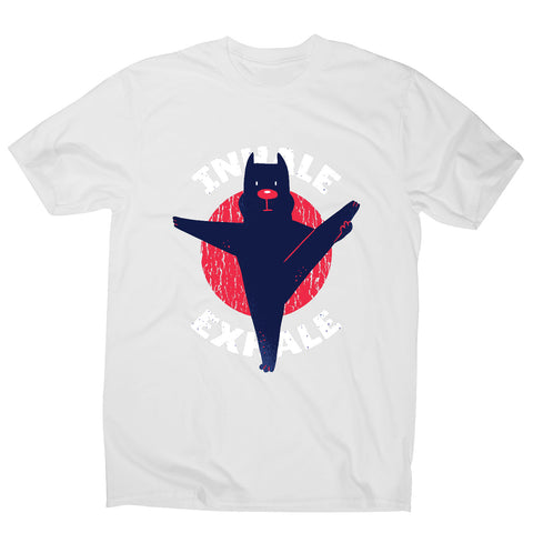 Yoga pitbull - men's funny premium t-shirt - Graphic Gear