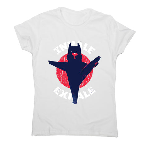 Yoga pitbull - women's funny premium t-shirt - Graphic Gear